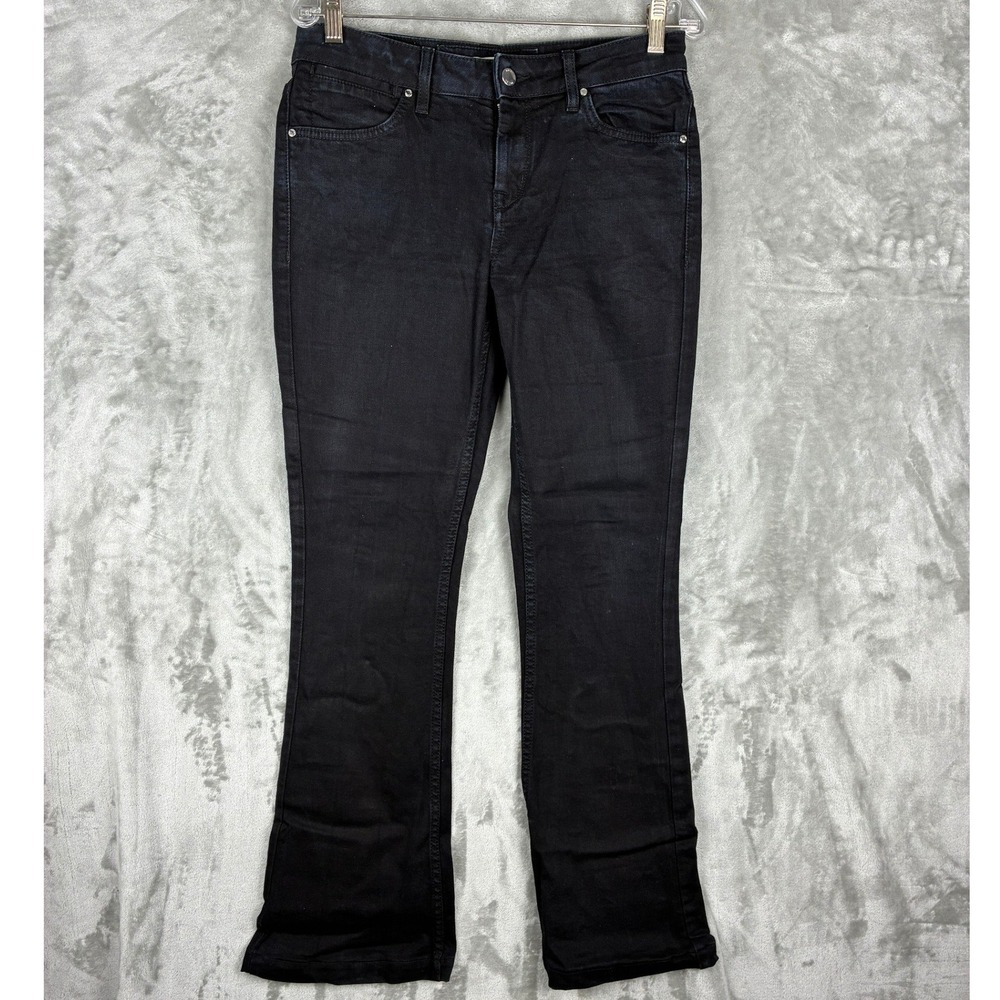 Karen‎ Millen Womens Black Bootcut Jeans Mid Rise Size US 6 UK 10 DX0567AW10